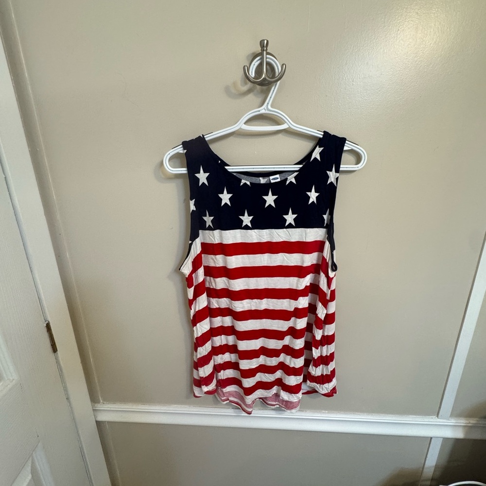 Old Navy Stars and Stripes Tank Top - Red, White, and Blue